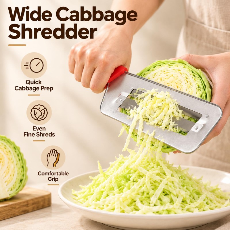 3-Piece Vegetable Peeler Set with Cabbage Shredder and Julienne Y-Peeler