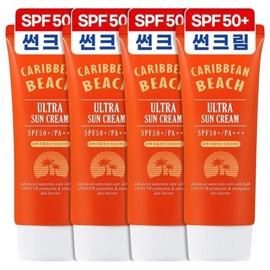 Caribbean Beach Sun Cream UV Protection 60ml 4pcs SPF50+ PA+++ / 캐리비안비치 선크림 자외선차 단제 60ml 4개 SPF50+ PA+++