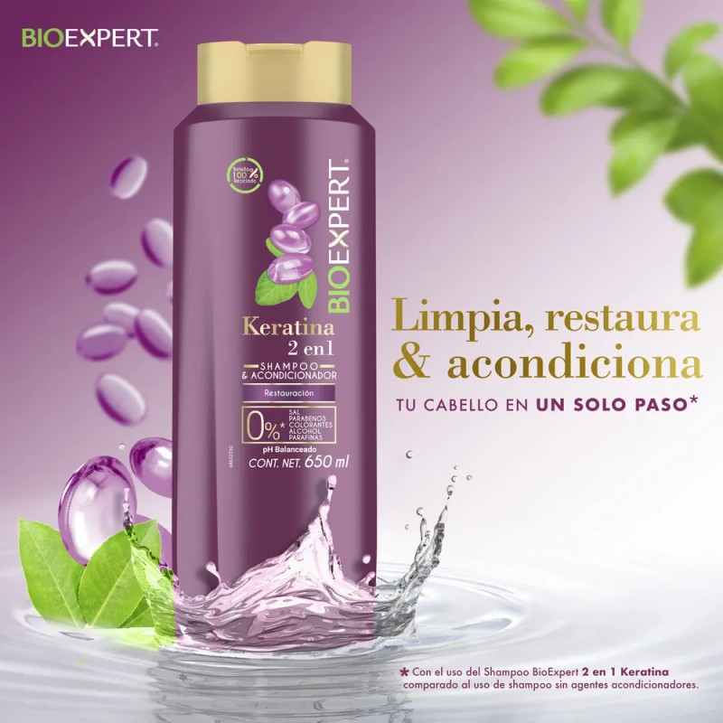 Shampoo & Acondicionador Bioexpert Restauración 2en1 650ml