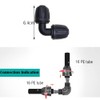 CTRICALVER 1/2" Irrigation Fittings, 6 Elbow Connectors, Irrigation Pipe Connector,