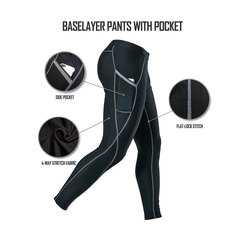 DEVOPS 2 Pack Men's 3/4 Compression Pants Athletic Leggings with