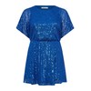 Yours London Curve Cobalt Peplum Sequin Top - Women's -