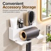 Wall-Mounted Hair Dryer Holder for Bathroom Organization – No-Drill Plastic