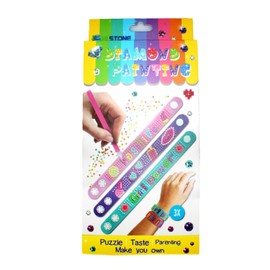 Pracht Creatives Hobby 6048-20041 Diamond Painting Armbänder, 3 Stück, Bastelset zum Gestalten eines persönlichen Armbandes mit Glitzersteinchen, für Kinder ab 5 Jahren