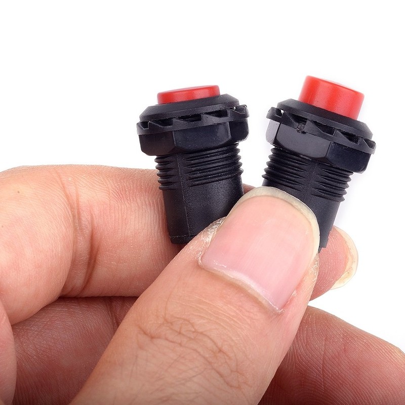 Cylewet 12Pcs 12mm Self-Locking Latching Push Button Switch (Pack of