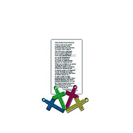 Cross In My Pocket Set with Anodized God Loves You Cross and Poem Card (100)