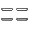4Pcs Black Slotted Brace,Flat Straight Brace Brackets,Adjustable Corner Code,Stainless Steel