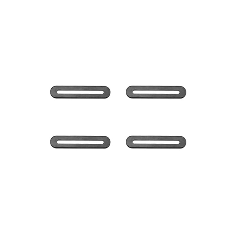 4Pcs Black Slotted Brace,Flat Straight Brace Brackets,Adjustable Corner Code,Stainless Steel
