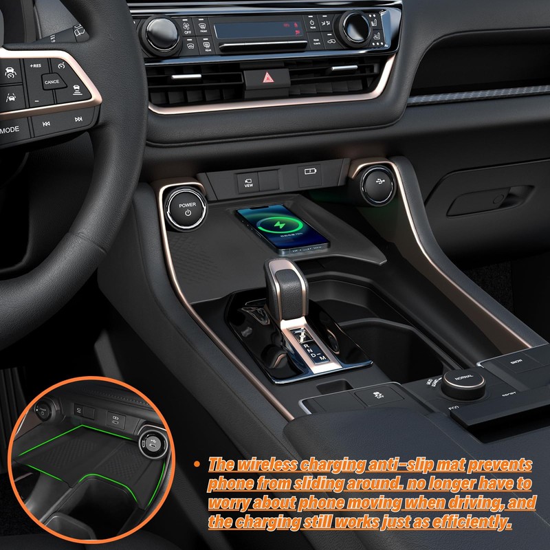 Qlhshop 3Pcs Center Console Organizer for 2025 2024 Toyota Grand