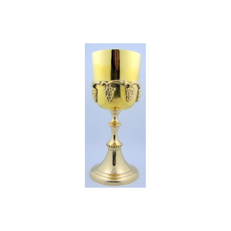 Needzo SVL 7 1/2" Polished Solid Brass Gold Communion Cup