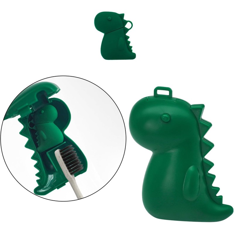 Protector de cepillo de dientes con tema de dinosaurio, funda