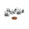 Set of 6 Panda 16mm D6 Round Edged Koplow Animal