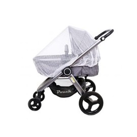 LEDLUX Universal Mosquito Net for Pushchairs and Cots, Size 140 x 150 cm, White