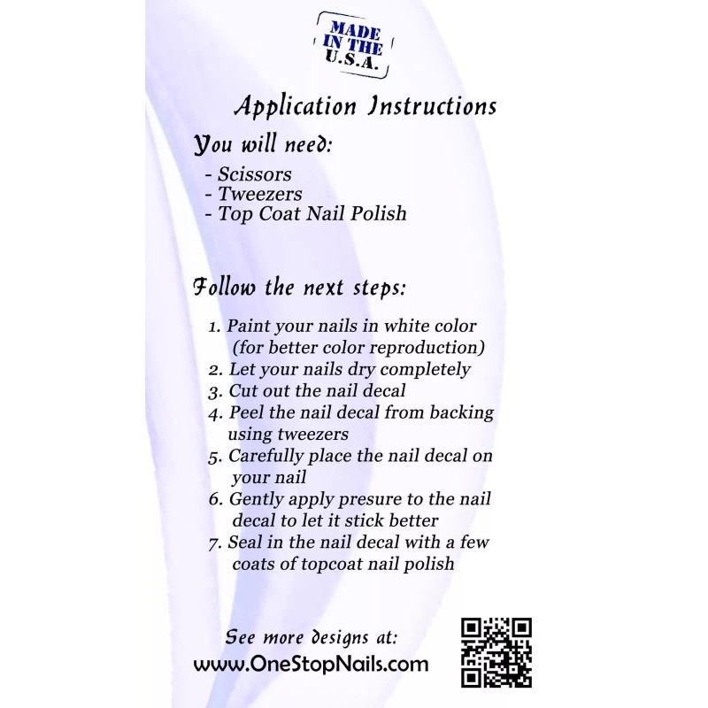 One Stop Nails Philadelphia Eagles Clear Vinyl PEEL and STICK