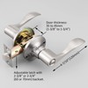 GOBEKOR 6 Pack Privacy Door Levers Interior Door Handles Brushed