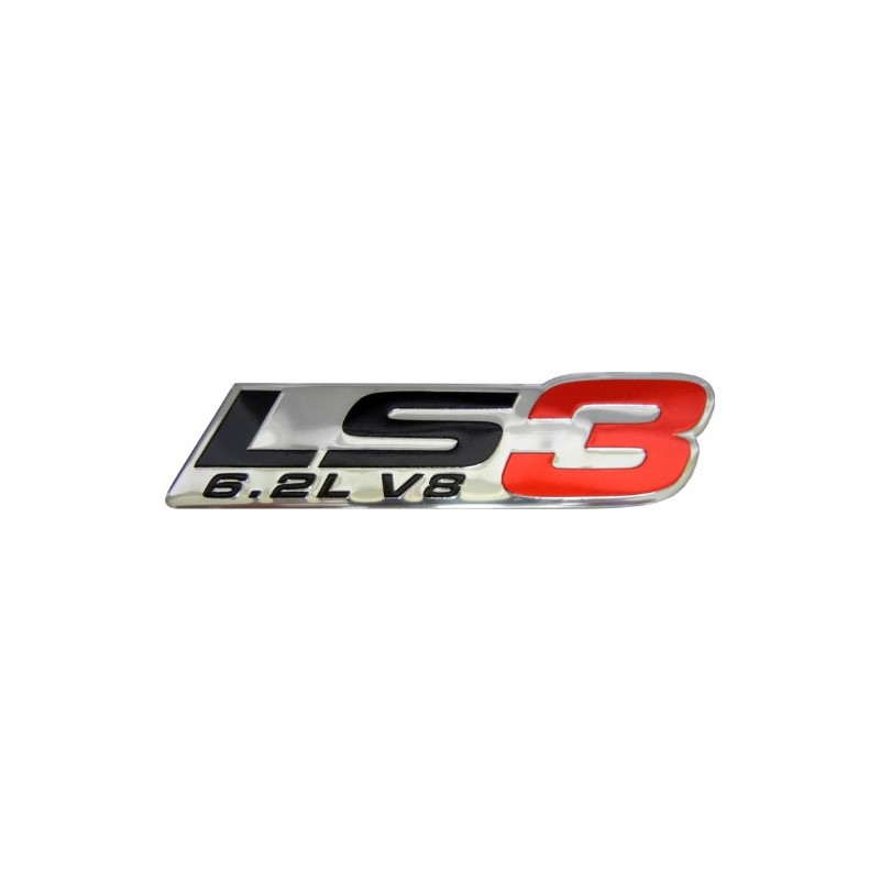 LS3 6.2L V8 Red Engine Emblems Badges Nameplates Highly Polished