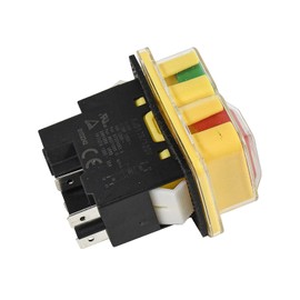 HQRP On-Off Electromagnetic Switch 4-Pin Compatible with KEDU KJD17B Electric Power Tool Start Switch Dust Collector Drill Press Planer Band Saw Table Saw Grinder Sander, UL Listed