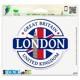 London Travel Vinyl Car Bumper Window Sticker 2.5" x 2"