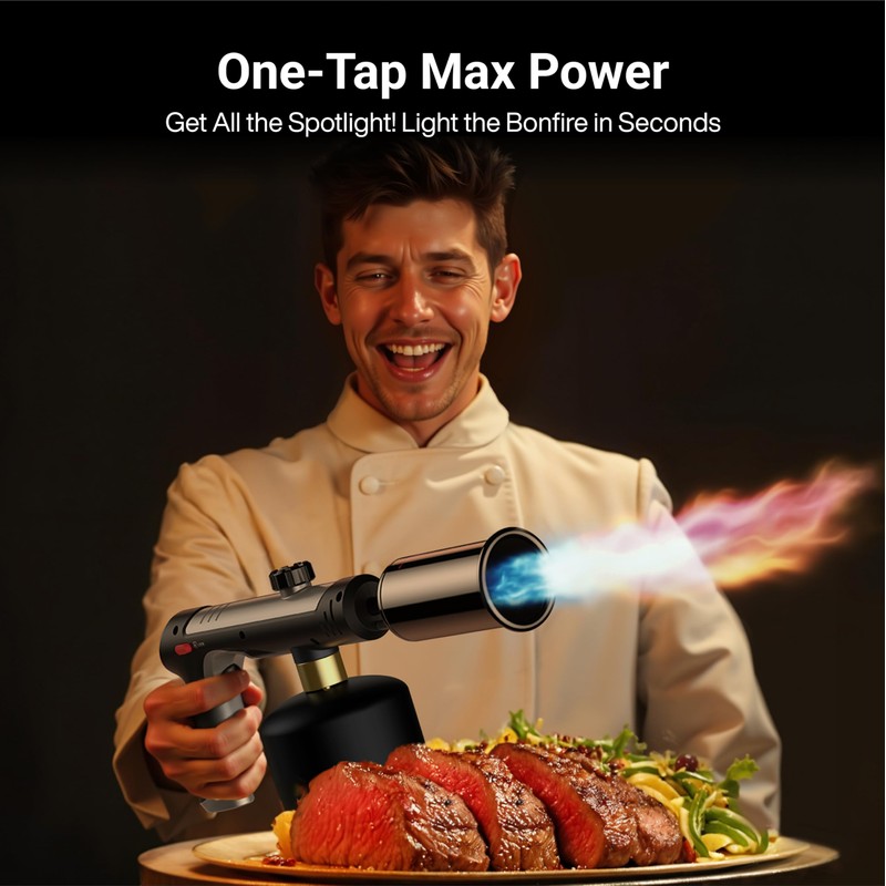 ThermoMaven Propane Torch with One-Touch Max Fire, Cooking Blow Torch