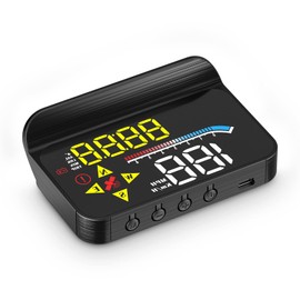 Liiiyuan Car HUD OBD2 GPS Dual System Projector for Car, Heads up Display for Cars，Digital Speedometer for car mph, Suitable for All car