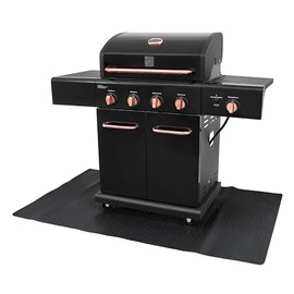 Permasteel Fire-Resistant Grill Mat for Outdoor Grill, 65" x 39" Non-Slip Deck Protector, Durable Rubber BBQ Mat for Under Grill, Reusable Black Under Grill Mat for Gas BBQ Grills