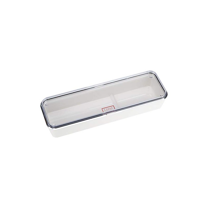 Pearl Metal HB-2911 Cutlery Case with Lid, White, Made in