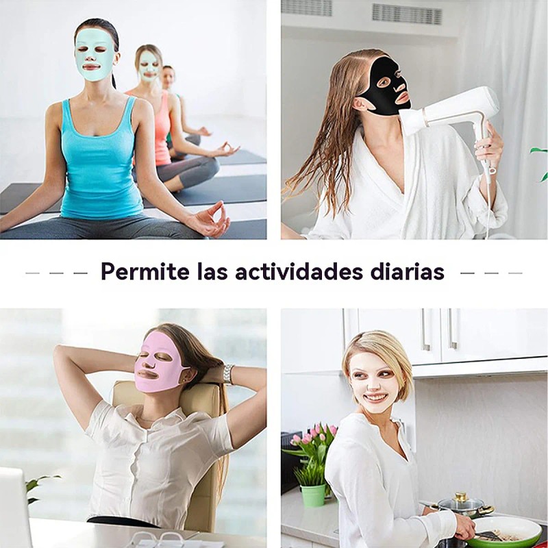 4 pzas máscaras facial reutilizables 3d antievap