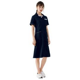 Nursley Blanc Style One-Piece (Women’s BC1001) Wrinkle Resistant, SEK Germs, navy white
