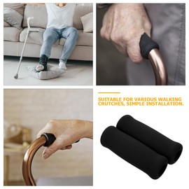 Beaupretty 2 Stück Gehhilfe-Griffabdeckung für Gehhilfe, Ersatzzubehör, Verstärker, Krücke, Handgriffe, Gehstock, Griffabdeckung, Klebeband, Lenkertasche, Gehstock, rutschfeste Krückengriffe,