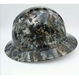 Wet Works Imaging Customized Pyramex Full Brim Kryptek Camo Hard Hat With Ratcheting Suspension