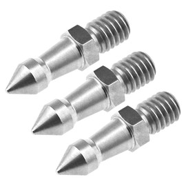 NOTRICKT FS-002 3/8" 38mm Stainless Steel Spike for Terrain, Lawn, Sand, Tripod and Monopod Compatible [3-Pack]