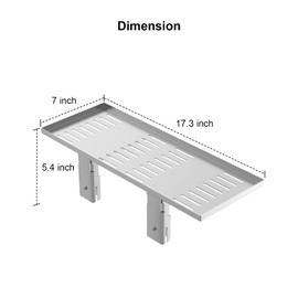 Universal Grill Foldable Warming Rack/Shelf for Blackstone 17'' 22'' 28'' 36'', Pit Boss,Camp Chef and Most Flat Top/Table Top Griddle Grill,Stainless Steel BBQ Shelf Replacement Parts,2 Pack