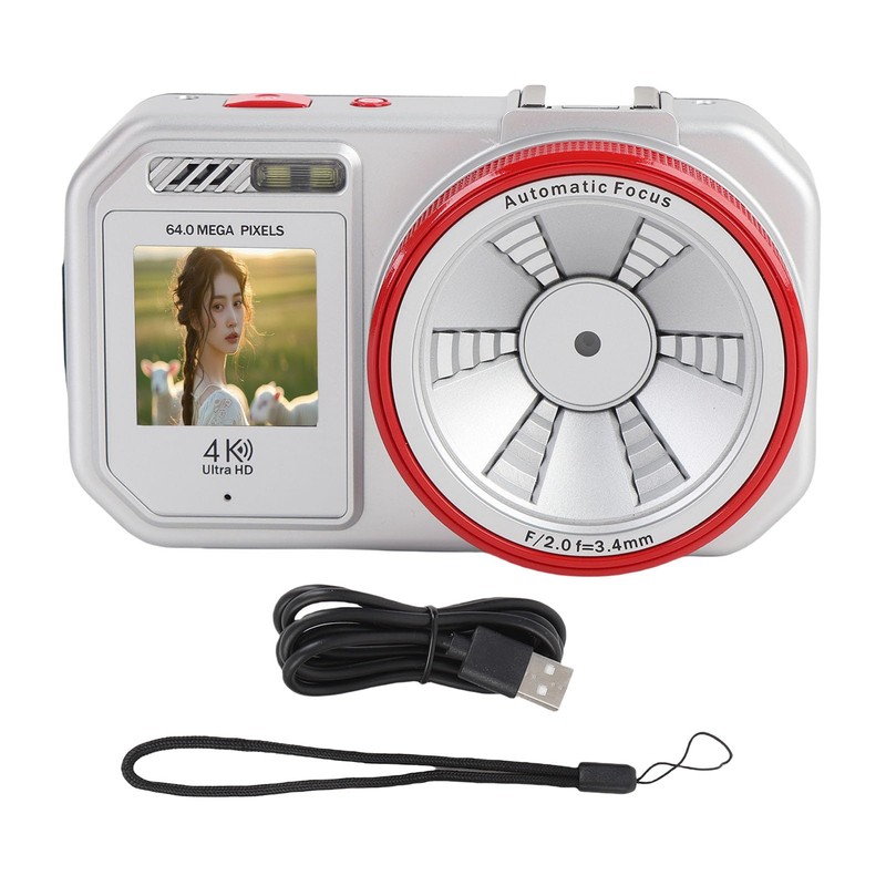 64MP Digital Camera for Vlogging & Photography, 4K Video 18X