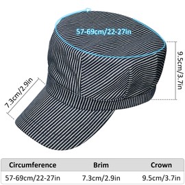 CTW Home Collection Blue and White Railroad Engineer Hat Train Conductor Adult Hat