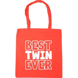 Hippowarehouse Best twin ever Tote Shopping Gym Beach Bag 42cm x38cm, 10 litres