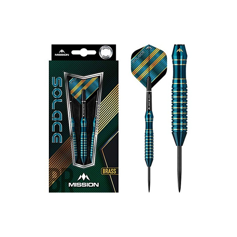Mission Darts Solace |Professional Steel Tip Darts Set Including Brass