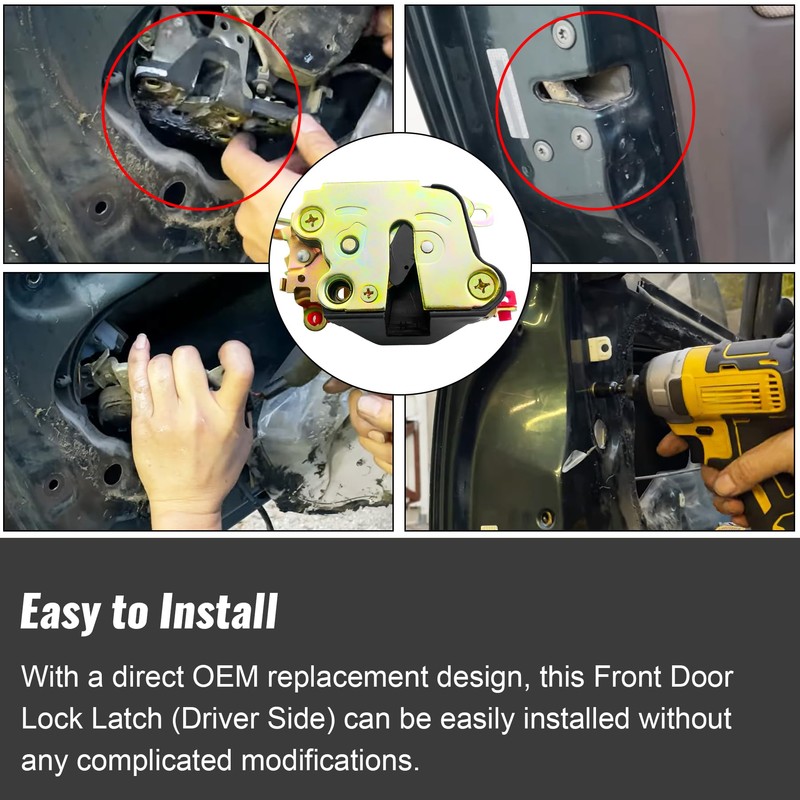 YITTDMGS Front Door Lock Latch Driver Side Fit for Toyota