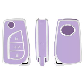 OFFCURVE Key Case Car Key Cover Key Case Key Protective Cover Fits Toyota RAV4 Scion TC IM Corolla Prius Yaris Aygo Auris Camry Avensis Peugeot 108 Citroen C1