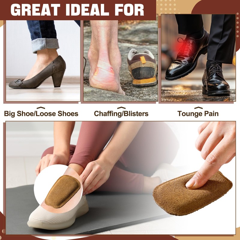 Shyyween 3 Pairs Shoe Tongue Pads Soft Self Adhesive Inserts