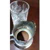 Crystal Granyoniy Tea Glass with Podstakannik, Hot/Cold Beverage Glass with