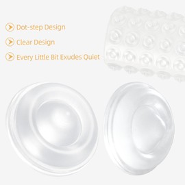 Reiwilei Cabinet Door Bumper, 100Pcs Clear Cabinet Rubber Bumpers Self-Adhesive for Kitchen Drawers, Picture Frames, Cupboard Doors