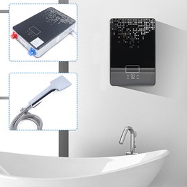 Unbranded 220V 6500W Instant Electric Tankless Hot Water Heater Whole House Black