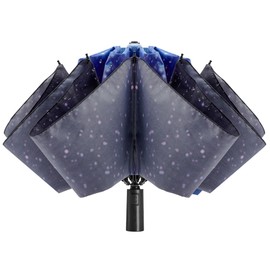 ACEIken Umbrella Reverse Close Folding Windproof Travel Umbrella - Compact and Portable for Easy Carrying with Auto Open-Close - for Men and Women-Starry Sky