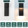 YUBOEL Modern Outdoor Wall Sconce Matte Black Waterproof LED Wall