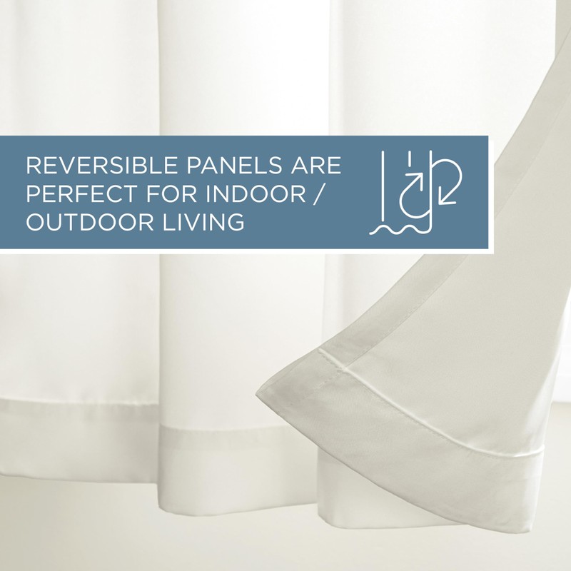 TOWN & COUNTRY BASICS Cabana Solid Heavyweight Indoor Outdoor Curtains,