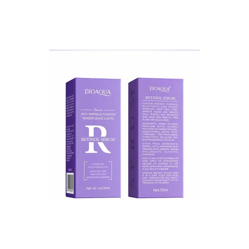 Bioaqua Sérum con Retinol, Antiarrugas Antiedad Suaviza Líneas Día/Noche
