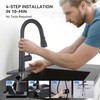 Matte Black Kitchen Faucet with Pull Down Spayer Arofa Single