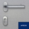 APECS Door Handles Oval Rosette Stainless Steel for Front Door