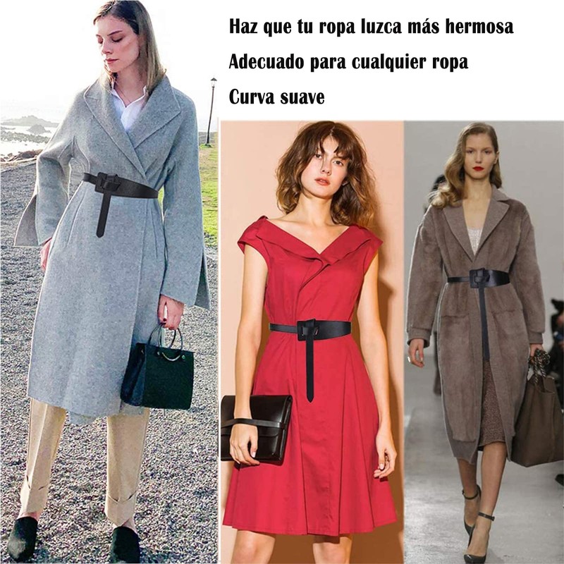GeorgeX Cinturón de Vestir de Moda para Mujer, Jeans Anudados