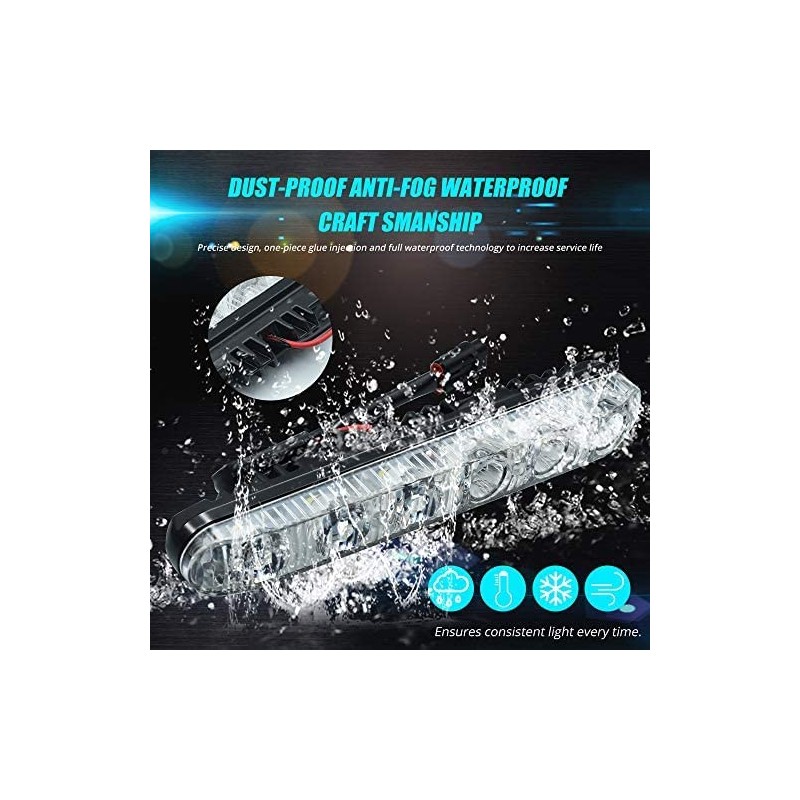 Universal Daytime Running Lights 6 LEDs High/Low Beam LED DRL
